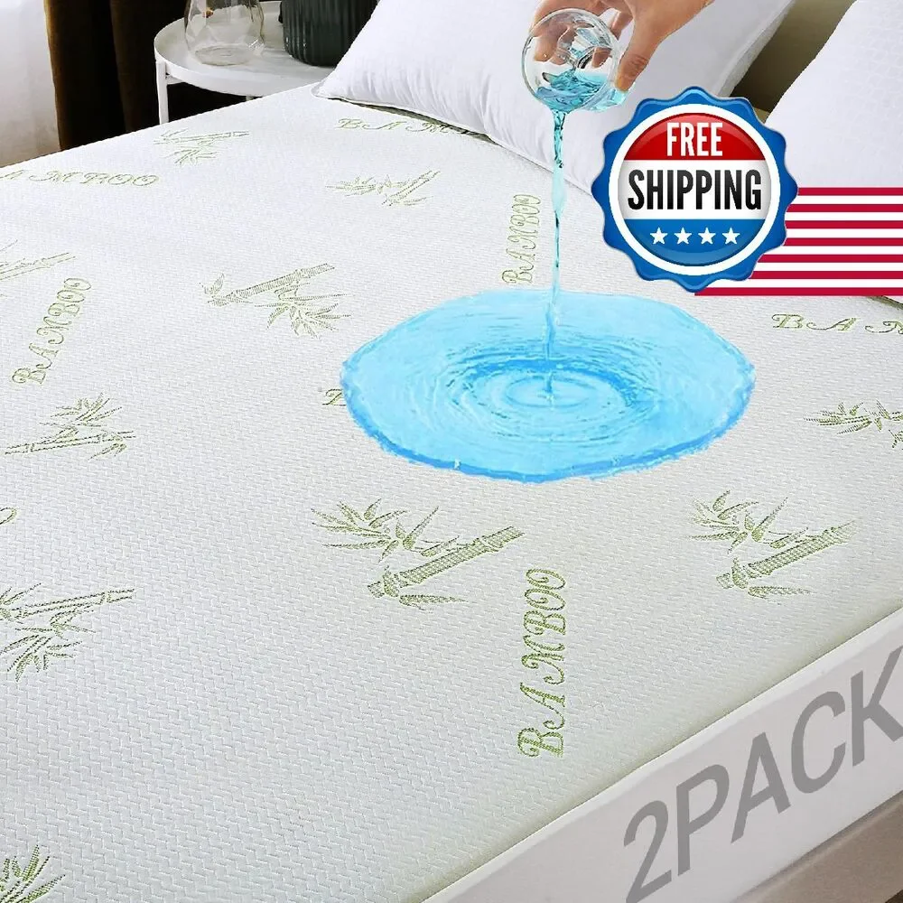 2 Pack Queen Mattress Protector 100 Waterproof Mattress Cover Queen